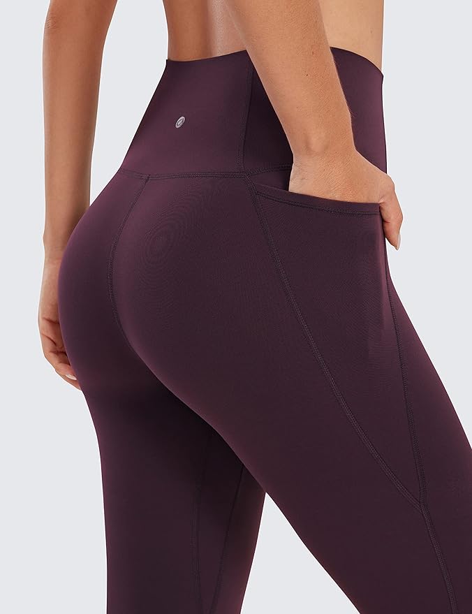 CRZ YOGA Butterluxe Workout Leggings Pockets 28'' - High Waisted Gym Womens Yoga Pants Running Buttery Soft