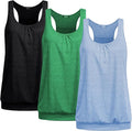 Beyove 3 Pack Banded Bottom Workout Tops for Women Tummy Flattering Yoga Tank Tops Plus Size Racerback Athletic Gym Shirts
