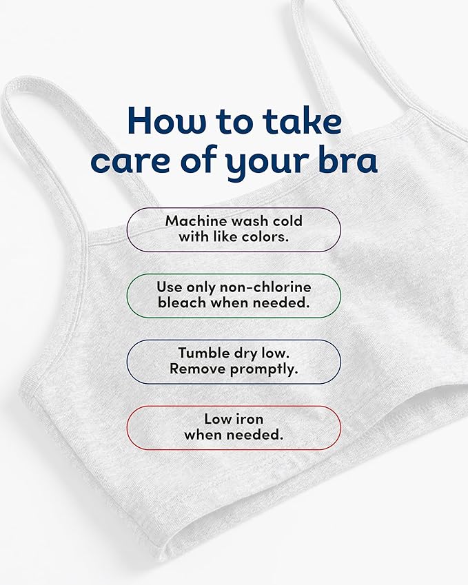 Fruit of the Loom Women's Spaghetti Strap Cotton Pullover Sports Bra Value Pack