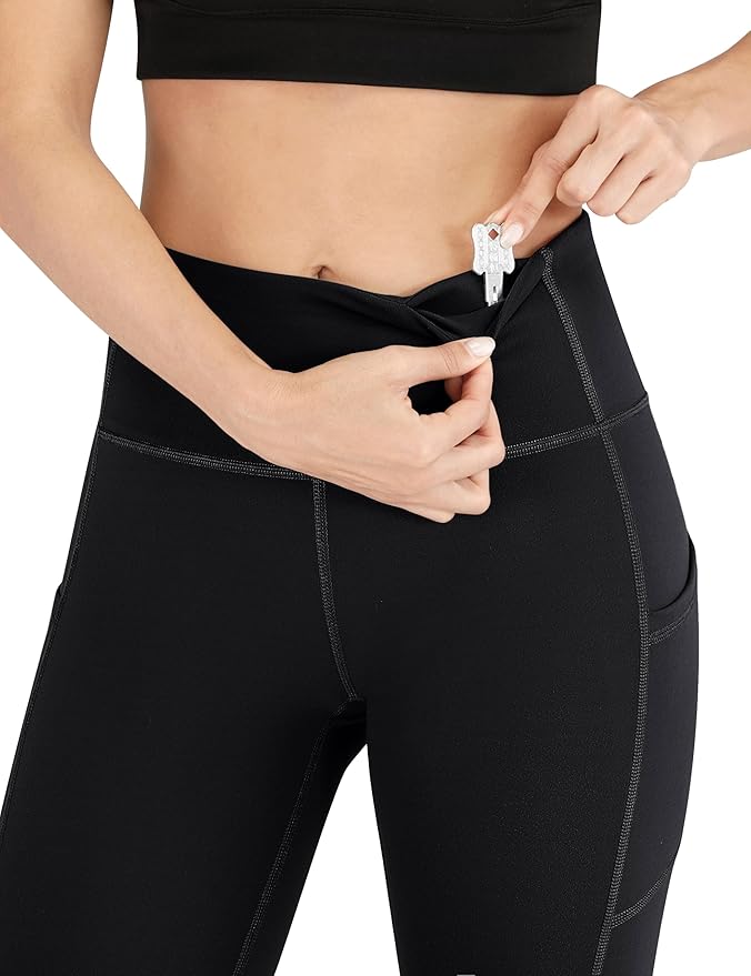 Heathyoga Leggings with Pockets for Women Tummy Control High Waisted Yoga Pants Women Compression Workout Leggings