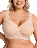 OEAK Womens Wireless Jelly Bra Plus Size Supportive Seamless Bras Full Coverage Push Up Comfortable No Underwire Tshirt Bras