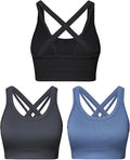 Sports Bras for Women HIigh Support, Criss-Cross Back Padded Strappy High Impact Sports Bras for Women Large Bust