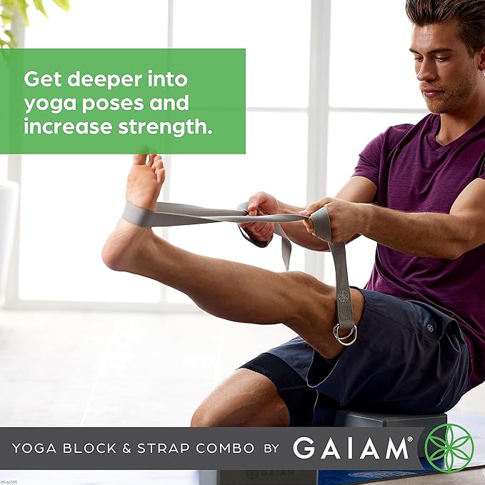 Gaiam Yoga Block - Supportive Latex-Free Eva Foam - Soft Non-Slip Surface with Beveled Edges for Yoga, Pilates, Meditation