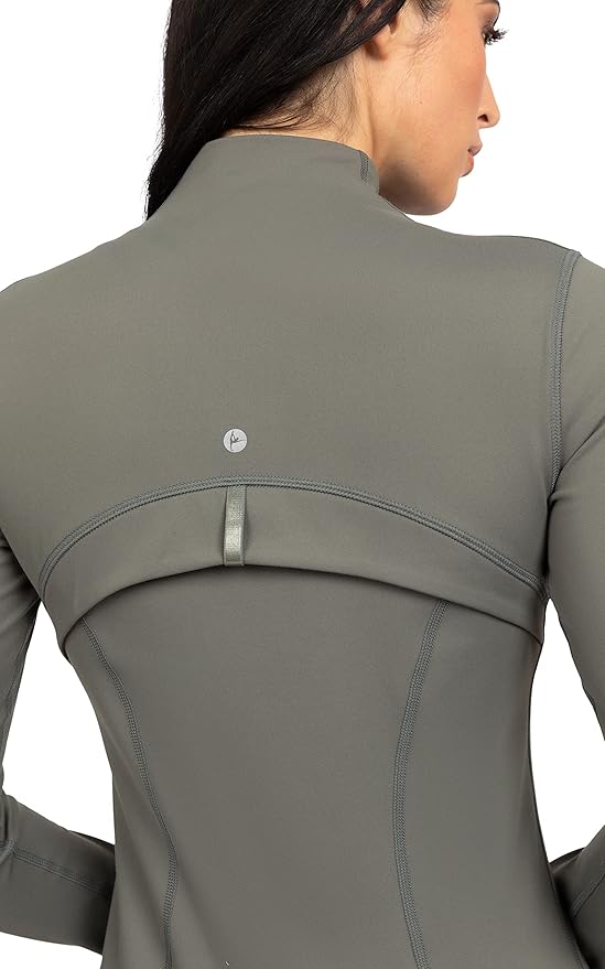 90 Degree By Reflex Full Zip Running Track Jacket Lightweight Athletic Slim Fit Jacket with Thumbholes