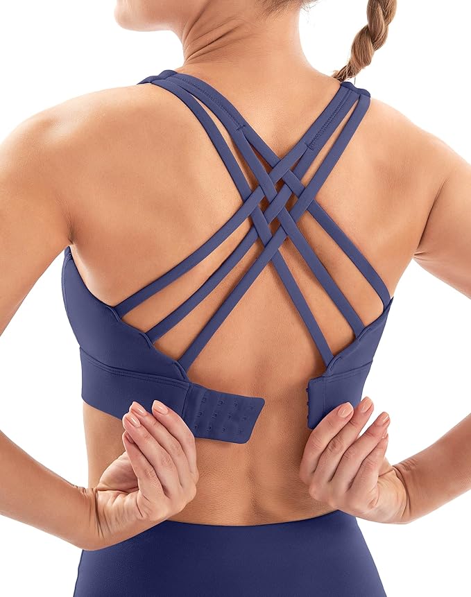 IUGA Sports Bras for Women High Support Large Bust High Impact Womens Sports Bras Strappy Padded Sports Bra