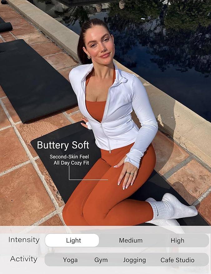 Unthewe Naked-Feel No Front Seam Leggings for Women - High Waisted Buttery Soft Workout Yoga Pants 25"