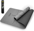 Robust Extra Thick Yoga Mat 1/4 & 1/3 & 2/5 Inch - Non Slip Exercise Mat with Alignment Lines, Carrying Strap, TPE Eco-Friendly Material for Knee Support, Sweat-Proof 72" x 24" for Women & Men