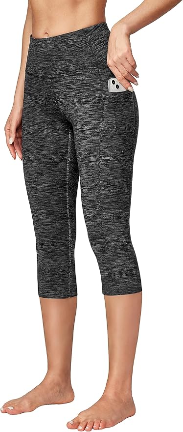 Ewedoos Capri Leggings for Women High Waisted Yoga Pants with Pockets for Women Tummy Control Workout Leggings Yoga Capris