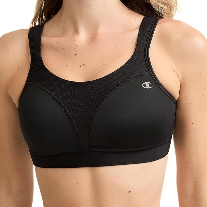 Champion Womens Women's Sports Bra, High-Impact, Maximum Support, Breathable, Moisture Wicking