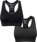 Women's Seamless Racerback Sports Bra High Impact Support Yoga Gym Workout Fitness