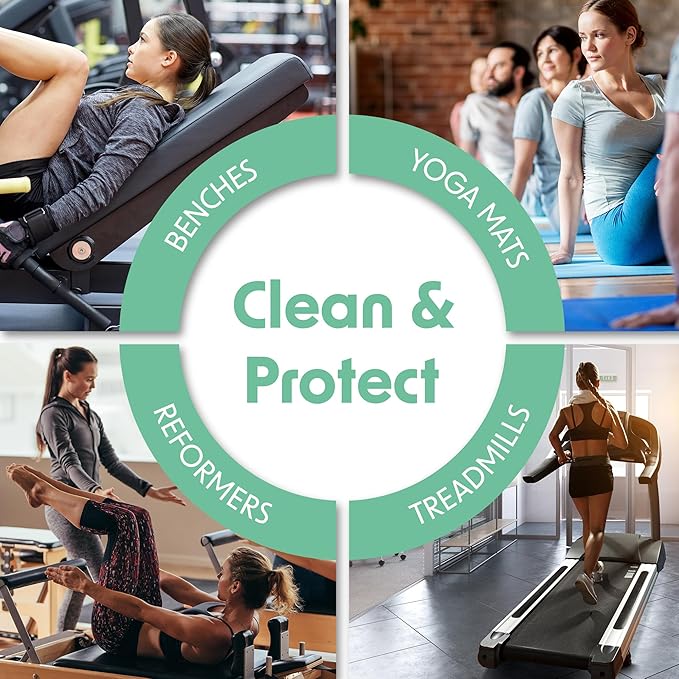 Wipex Fitness Equipment Wipes | Clean Gym Equipment, Yoga Mats, Peloton Bike Cleaner, Exercise Machine Wipes | Lemongrass, Eucalyptus, 75 Ct Canister