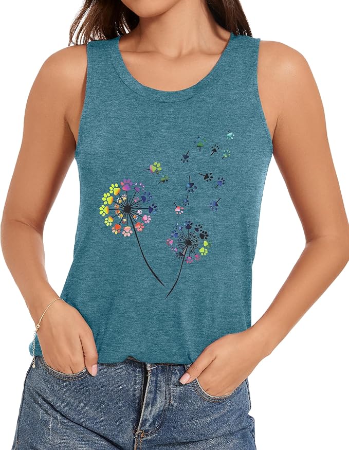 JILUVIN Tank Tops for Women Racerback Summer Sleeveless Casual Graphic Basic Top Shirts 2026