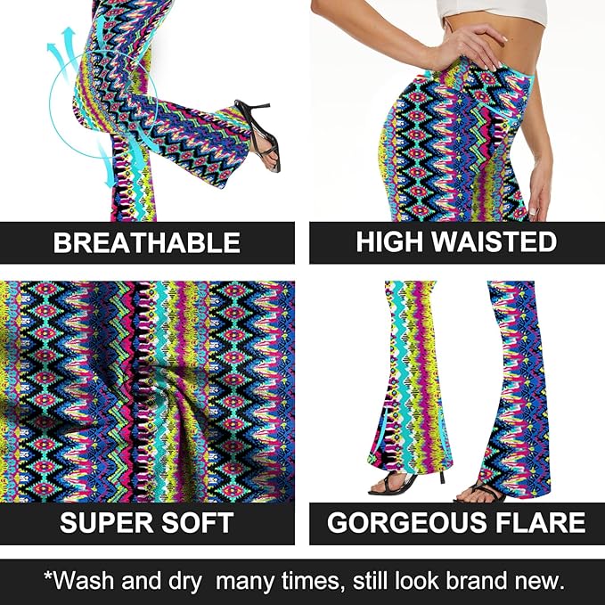TNNZEET Black Flare Leggings for Women, Crossover Yoga Pants with Pockets Bootcut Flared Leggings