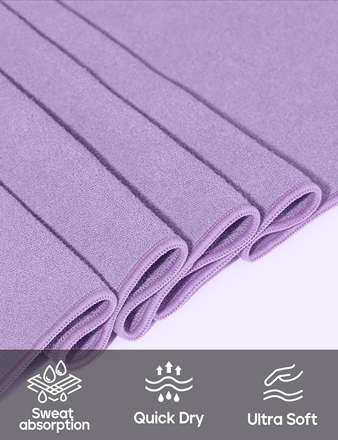 Heathyoga Yoga Mat Towel Non Slip for Hot Yoga Towel with Silicone Grip & Free Spray Bottle, 72"X26" Extra Large Microfiber Yoga Towel for Bikram, Pilates, Fitness