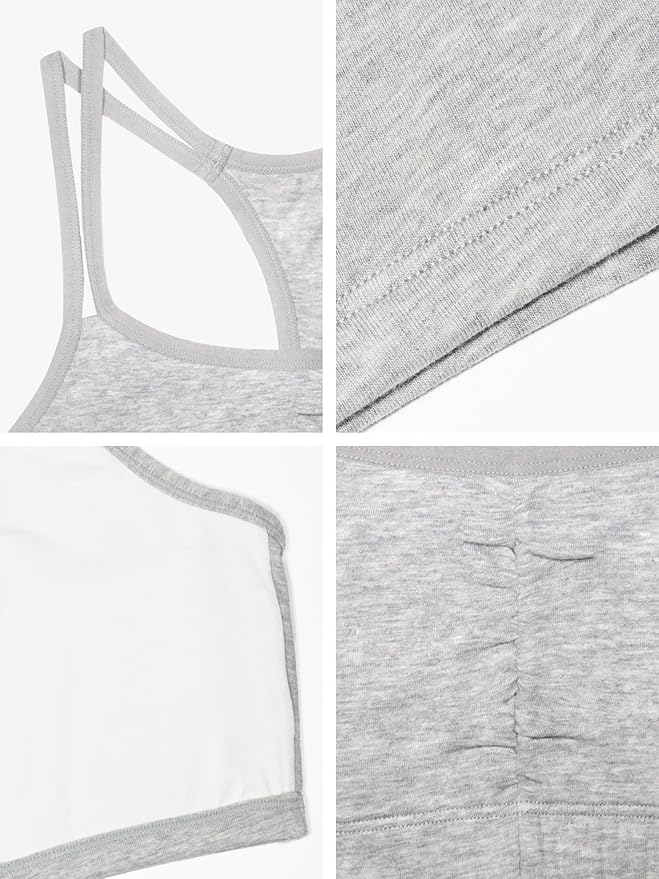 Fruit of the Loom Women's Spaghetti Strap Cotton Sports Bra - All-Day Comfort & Easy Movement