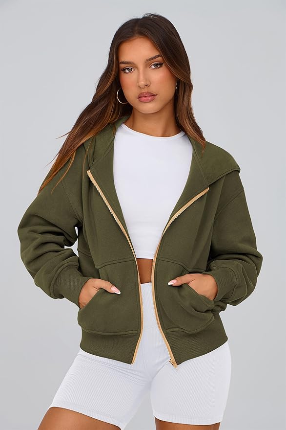 PRETTYGARDEN Hoodies for Women Sweatshirt Zip Up Hoodie Fall Fashion 2026 Trendy Long Sleeve Jackets Winter Clothing Outfits