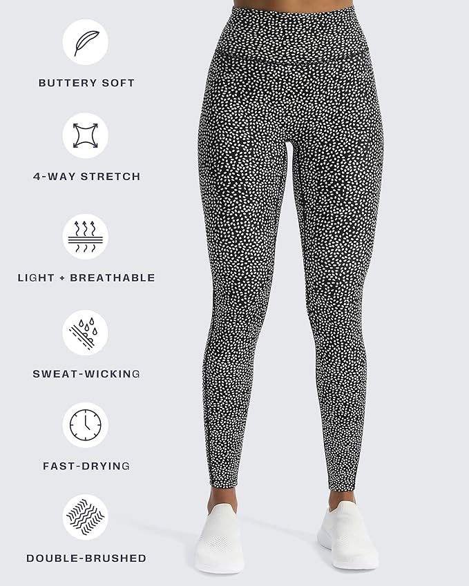 Aoxjox High Waisted Workout Leggings for Women Trinity Yoga Pants 26.5"