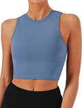 Natural Feelings Nudi Sports Bras for Women Removable Padded Yoga Tank Tops Sleeveless Fitness Workout Crop Tops