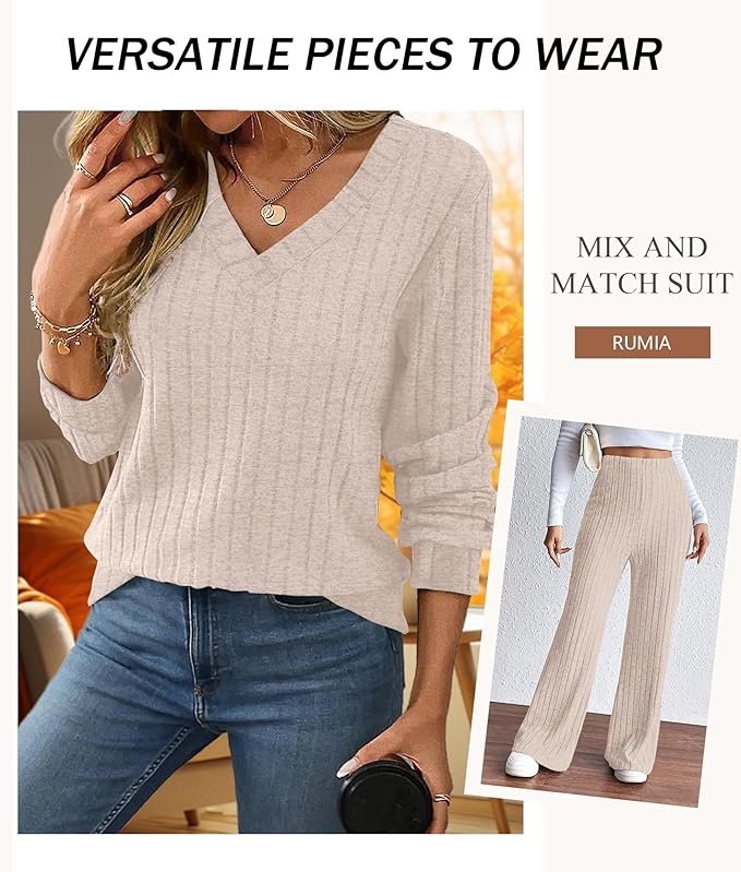 RUMIA Lounge Sets for Women 2026 Vacation Matching Track Suits Sweater Fall Outfits (S-2XL)