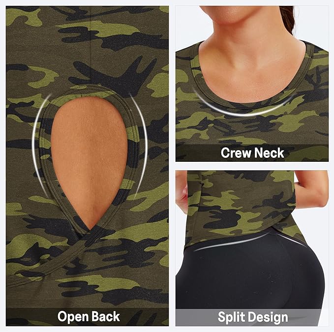 Alaroo Womens Workout Tank Tops Sleeveless Short Shirts for Sport Athletic Yoga Running Gym Loose Crop 2026