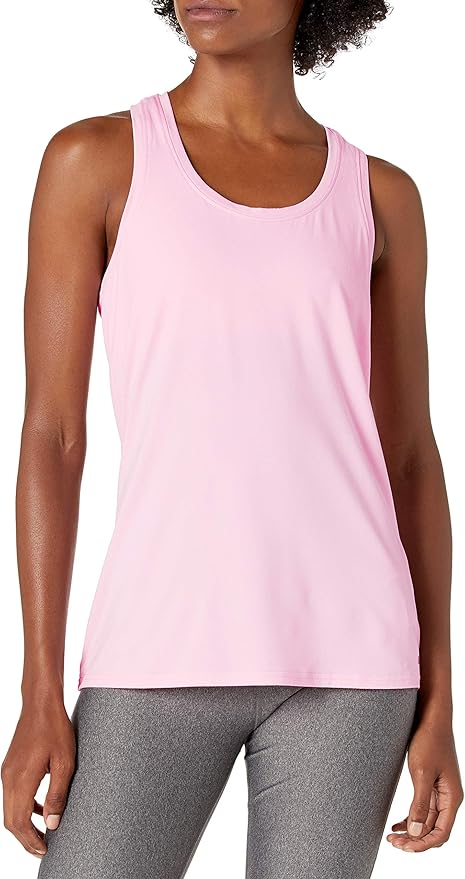 Amazon Essentials Women's Active Quick Dry Tech Stretch Racerback Scoop Neck Tank Top, Multipacks