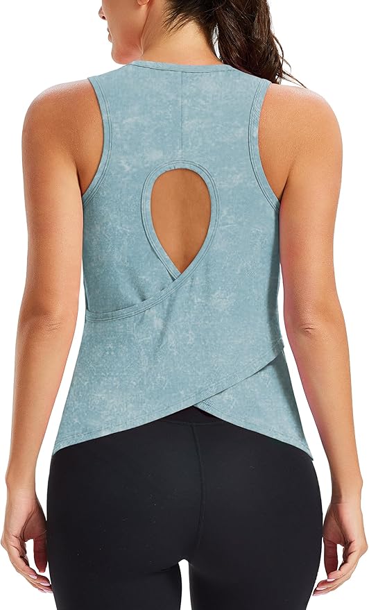 Alaroo Womens Workout Tank Tops Sleeveless Short Shirts for Sport Athletic Yoga Running Gym Loose Crop 2026