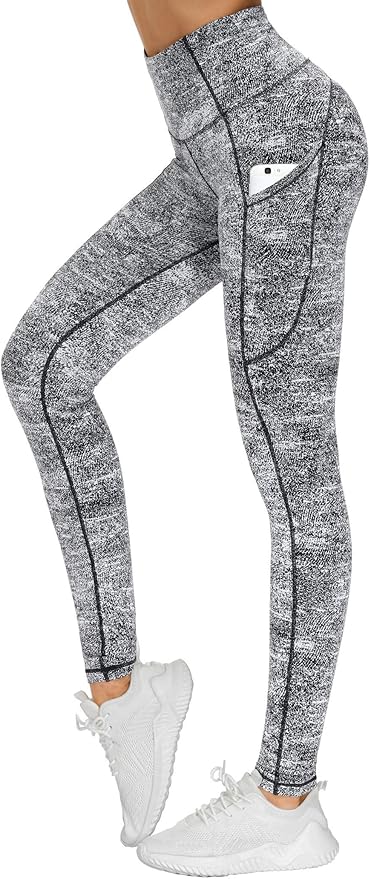 THE GYM PEOPLE Thick High Waist Yoga Pants with Pockets, Tummy Control Workout Running Yoga Leggings for Women