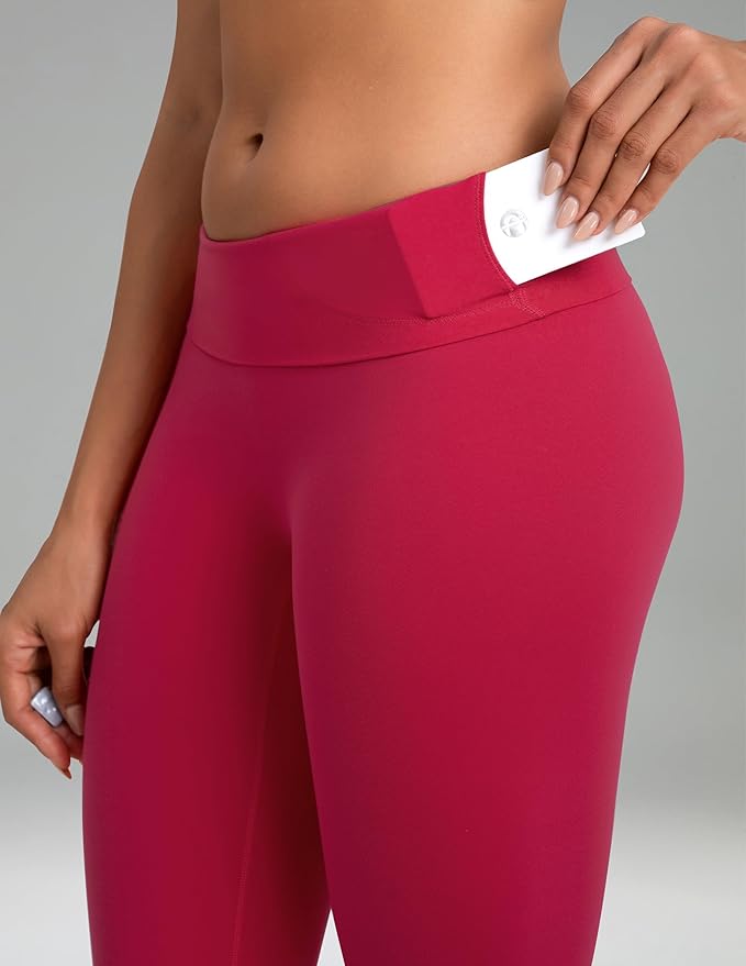 Colorfulkoala Dreamlux No Front Seam Leggings for Women 25"/28" Inseam, High Waisted Buttery Soft Yoga Pants