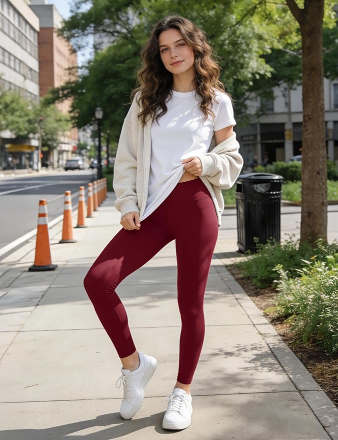 CHARMKING High Waisted Leggings for Women Soft Tummy Control Pants Non See Through Workout Yoga Pants for Running Plus Size