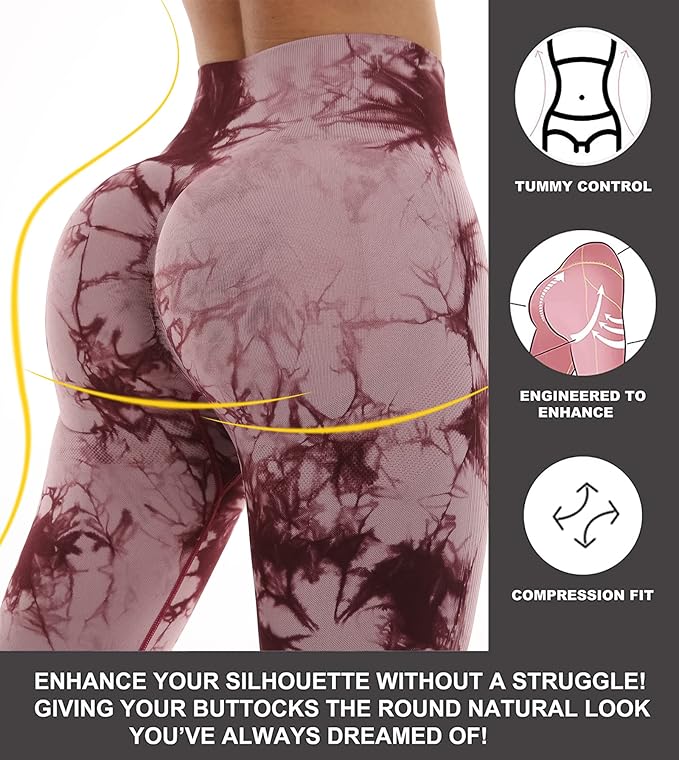 CHRLEISURE Workout Leggings Sets for Women, Gym Scrunch Butt Butt Lifting Seamless Leggings 3 Piece