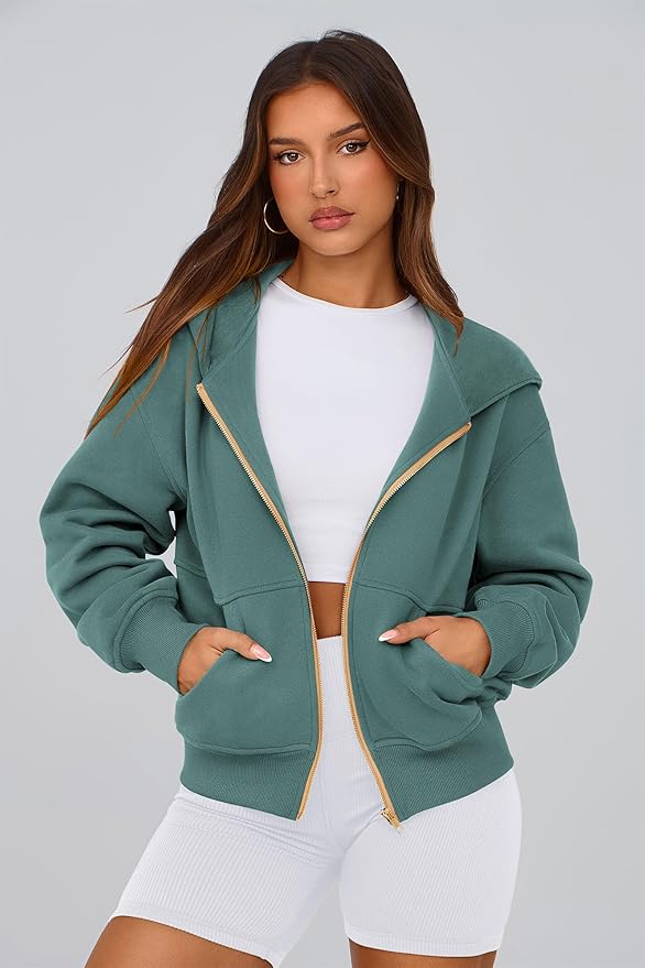 PRETTYGARDEN Hoodies for Women Sweatshirt Zip Up Hoodie Fall Fashion 2026 Trendy Long Sleeve Jackets Winter Clothing Outfits