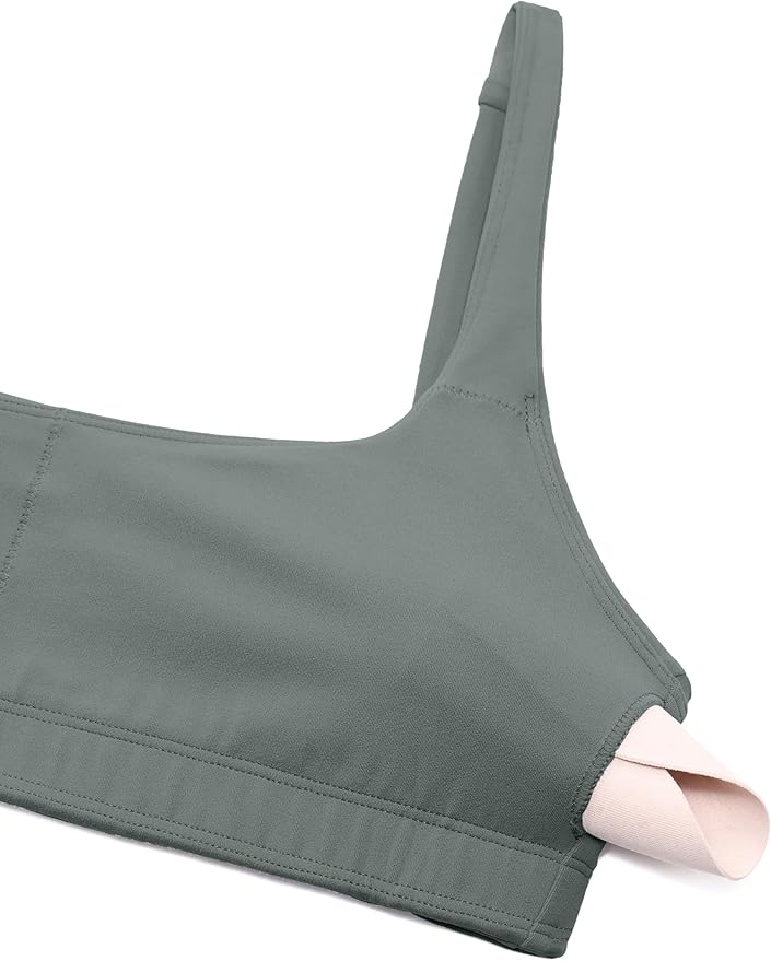 CRZ YOGA Butterluxe Square Neck Spaghetti Strap Sports Bras for Women - Low Coverage Yoga Wireless Padded Cami Crop Top