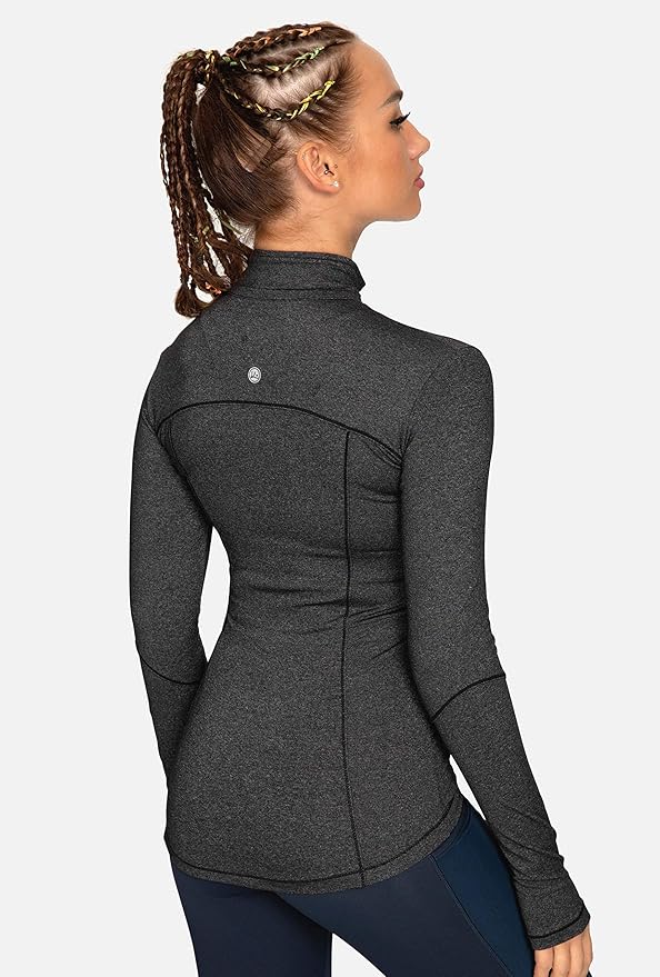 QUEENIEKE Womens Running Jackets Athletic Workout Scrub Jacket Track Full Zip Up Gym for Women Yoga Top