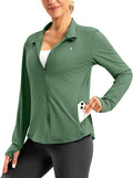 Soothfeel Women's UPF 50+ Lightweight Athletic Jackets Sun Protection Zip Up Long Sleeve Shirts Hiking Workout Outdoor Pocket