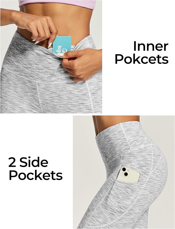 IUGA High Waisted Yoga Pants for Women with Pockets Capri Leggings for Women Workout Leggings for Women Yoga Capris
