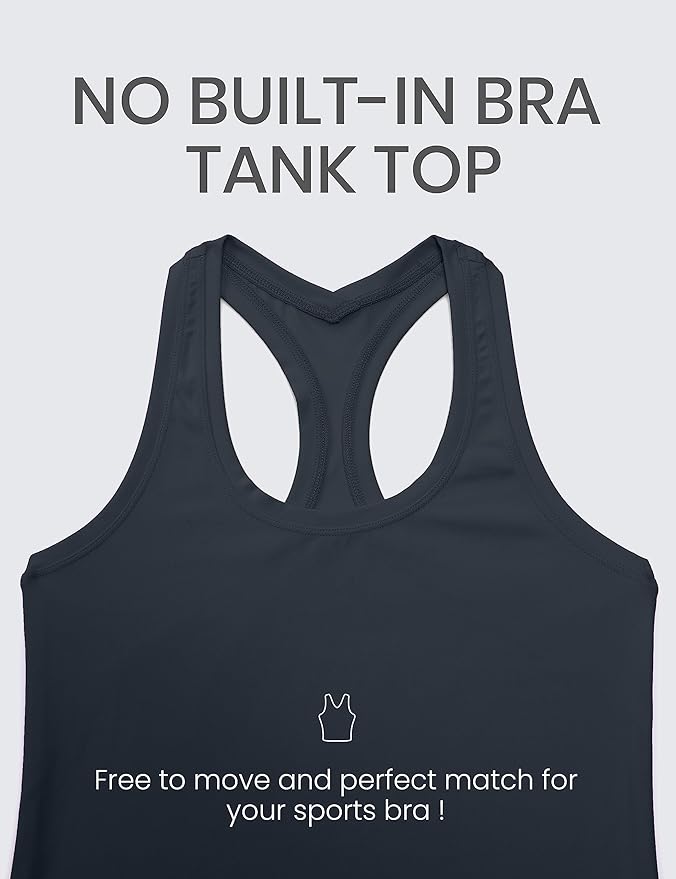 CRZ YOGA Butterluxe Racerback Tank Tops for Women - Yoga Workout Casual Gym Athletic Camisole Tight Sleeveless Shirts