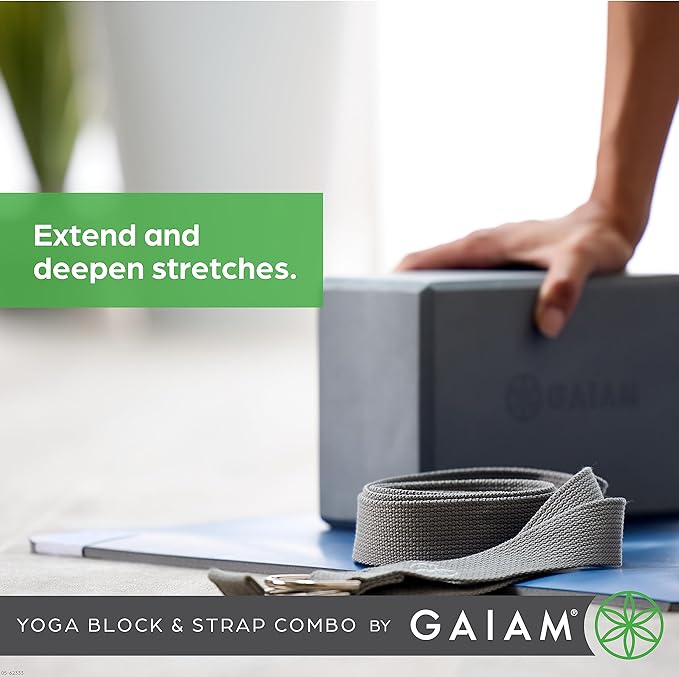 Gaiam Yoga Block - Supportive Latex-Free Eva Foam - Soft Non-Slip Surface with Beveled Edges for Yoga, Pilates, Meditation