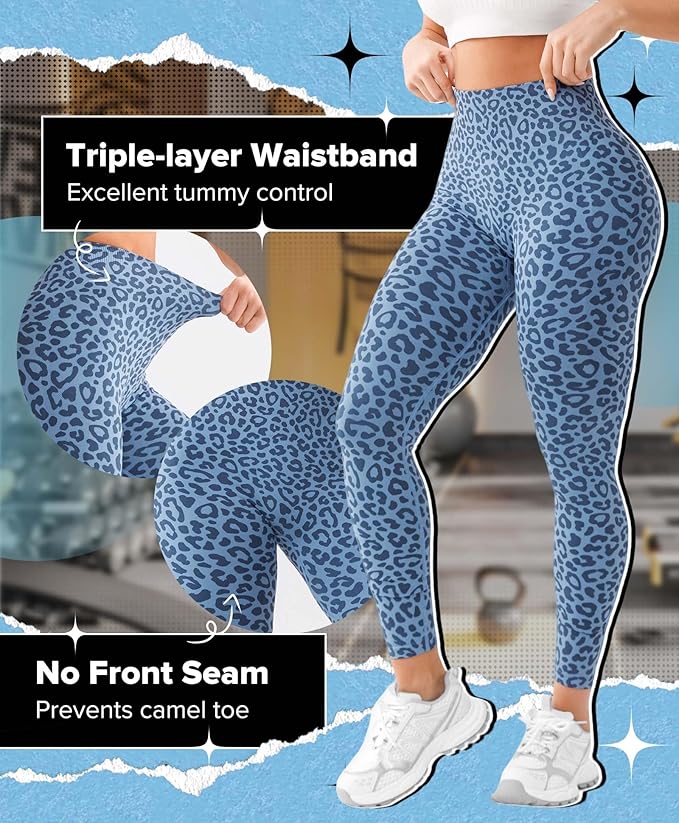 BRXL Butt Lifting Lycra No Front Seam Workout Leggings for Women Tummy Control High Waist Seamless Gym Running Leggings