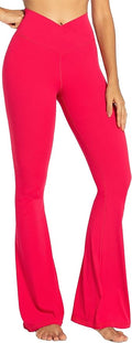 Sunzel Flare Leggings, Crossover Yoga Pants with Tummy Control, High-Waisted and Wide Leg