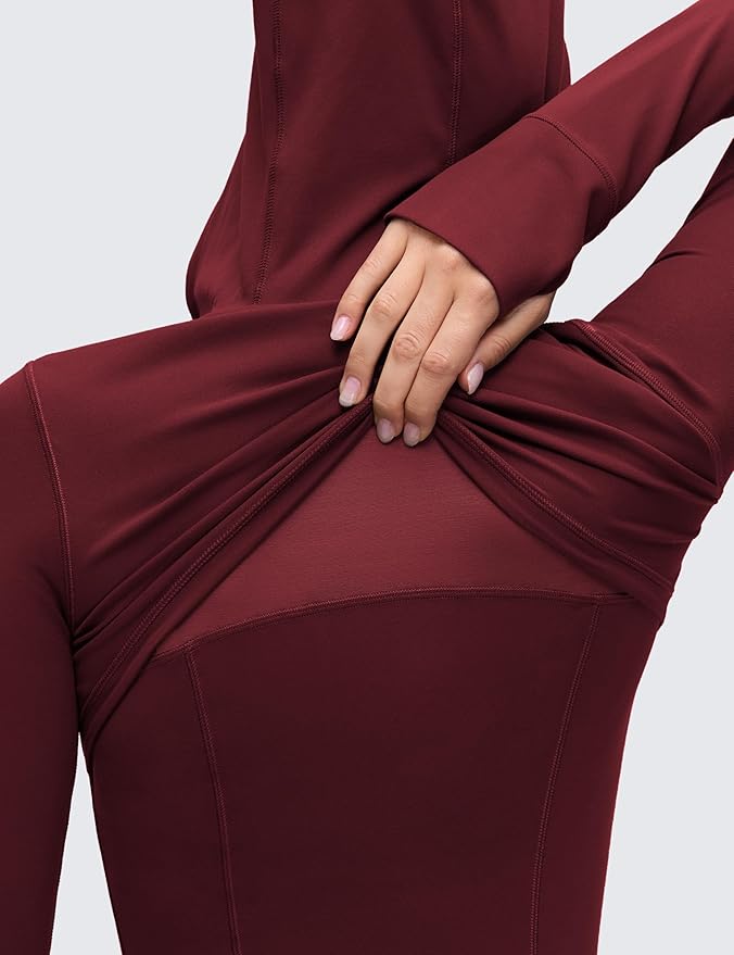 CRZ YOGA Butterluxe Hooded Athletic Jackets for Women - Full Zip Track Casual Tops with Thumb Holes Pockets