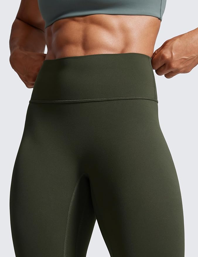 CRZ YOGA Secretsculpt Butterlift Workout Leggings 25" - No Front Seam High Waisted Womens Yoga Pants Booty Scrunch Butt
