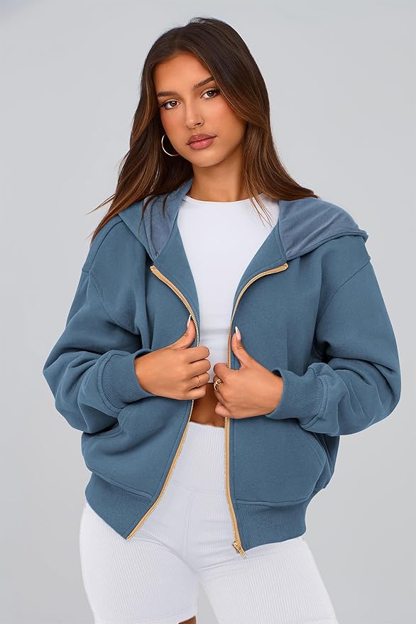 PRETTYGARDEN Hoodies for Women Sweatshirt Zip Up Hoodie Fall Fashion 2026 Trendy Long Sleeve Jackets Winter Clothing Outfits