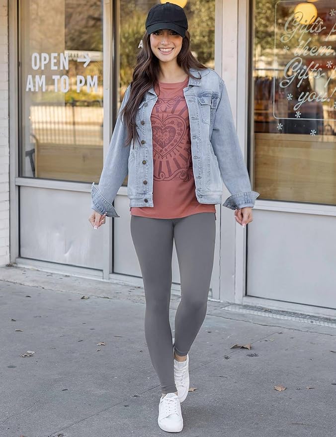 High Waisted Leggings for Women - Soft Athletic Tummy Control Yoga Pants for Cycling Dance Tights