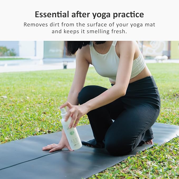 Yoga Mat Wash – Yoga Mat Spray for All Mats and Pilates, Yoga Accessories, Fitness Equipment and Gym Accessories Cleaner, Non-irritating, Non-alcohol - 8.45fl oz (Chamomile)