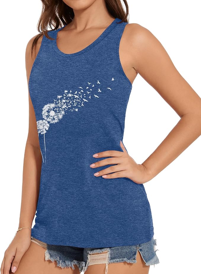 JILUVIN Tank Tops for Women Racerback Summer Sleeveless Casual Graphic Basic Top Shirts 2026