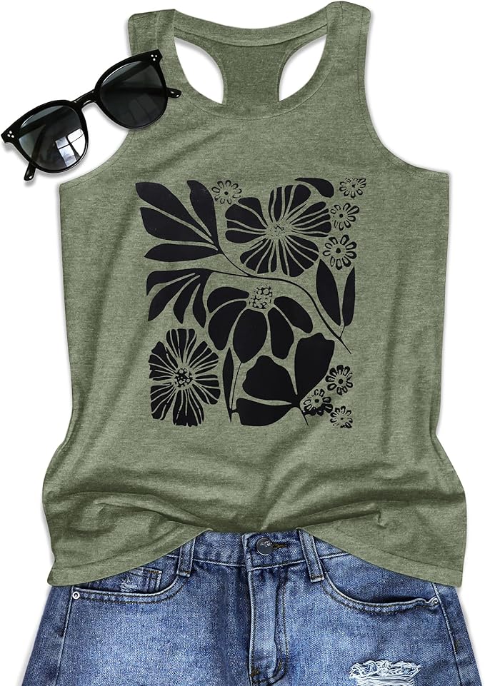 JILUVIN Tank Tops for Women Racerback Summer Sleeveless Casual Graphic Basic Top Shirts 2026