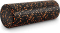 ProsourceFit High Density Foam Rollers 18 - inches long, Firm Full Body Athletic Massage Tool for Back Stretching, Yoga, Pilates, Post Workout Muscle Recuperation, Black/Orange