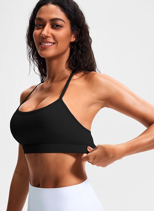 JOYSPELS Comfy Racerback Sports Bras for Women with Removable Pads Luxury Dupe for Workout & Daily Use, A-C Cups