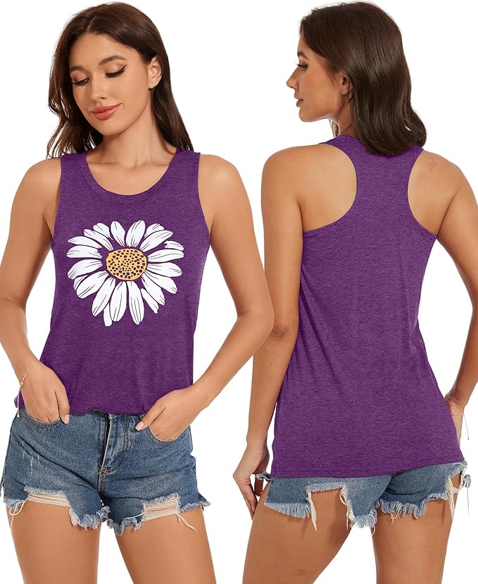 JILUVIN Tank Tops for Women Racerback Summer Sleeveless Casual Graphic Basic Top Shirts 2026