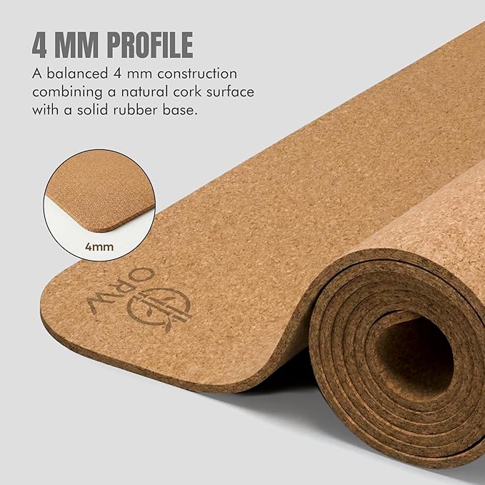 ORW Non Slip Hot Yoga Mat - Grip Surface & Natural Rubber Base, REACH Tested, Home & Studio Practice